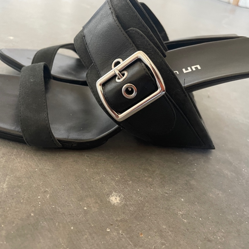 United Nude Black Sandal with pseudo wedge heel- size 7